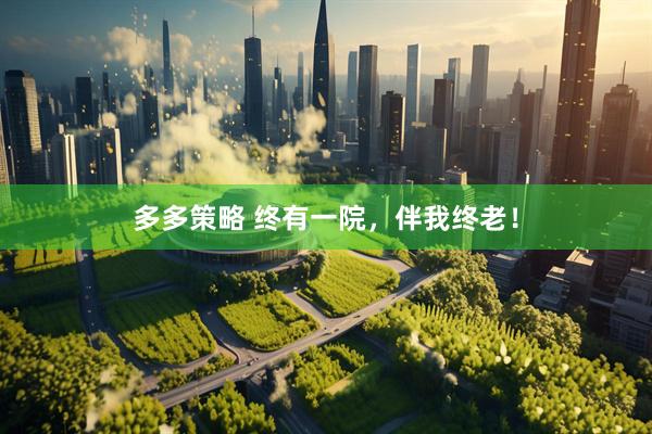 多多策略 终有一院，伴我终老！