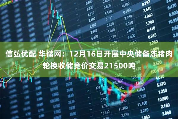 信弘优配 华储网：12月16日开展中央储备冻猪肉轮换收储竞价交易21500吨
