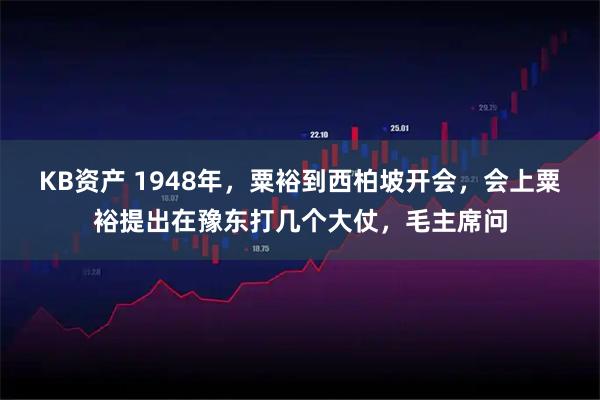 KB资产 1948年，粟裕到西柏坡开会，会上粟裕提出在豫东打几个大仗，毛主席问
